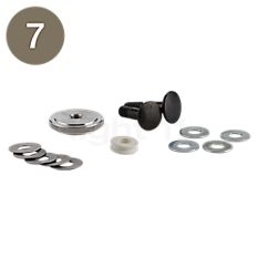 Artemide-Spare parts for Tolomeo Tavolo - Aluminium-Part no. 8: turning knob, coupling and pin