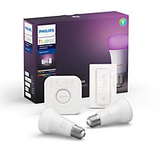 Philips Hue White and Color Ambiance E27 2er Starter Set Productafbeelding