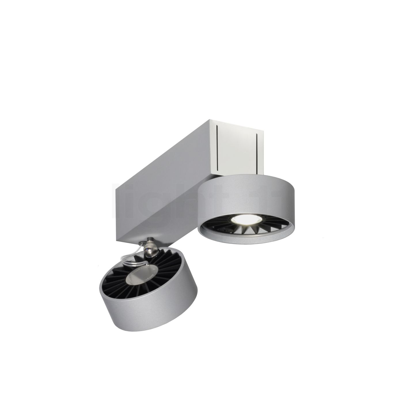 Absolut Lighting Basica Decken-/Wandleuchte 2-flammig LED, silber 457 wd2 si m led