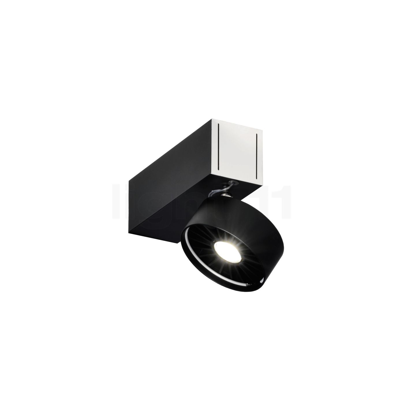 Absolut Lighting Basica Decken-/Wandleuchte LED, schwarz 457 wd sw m led