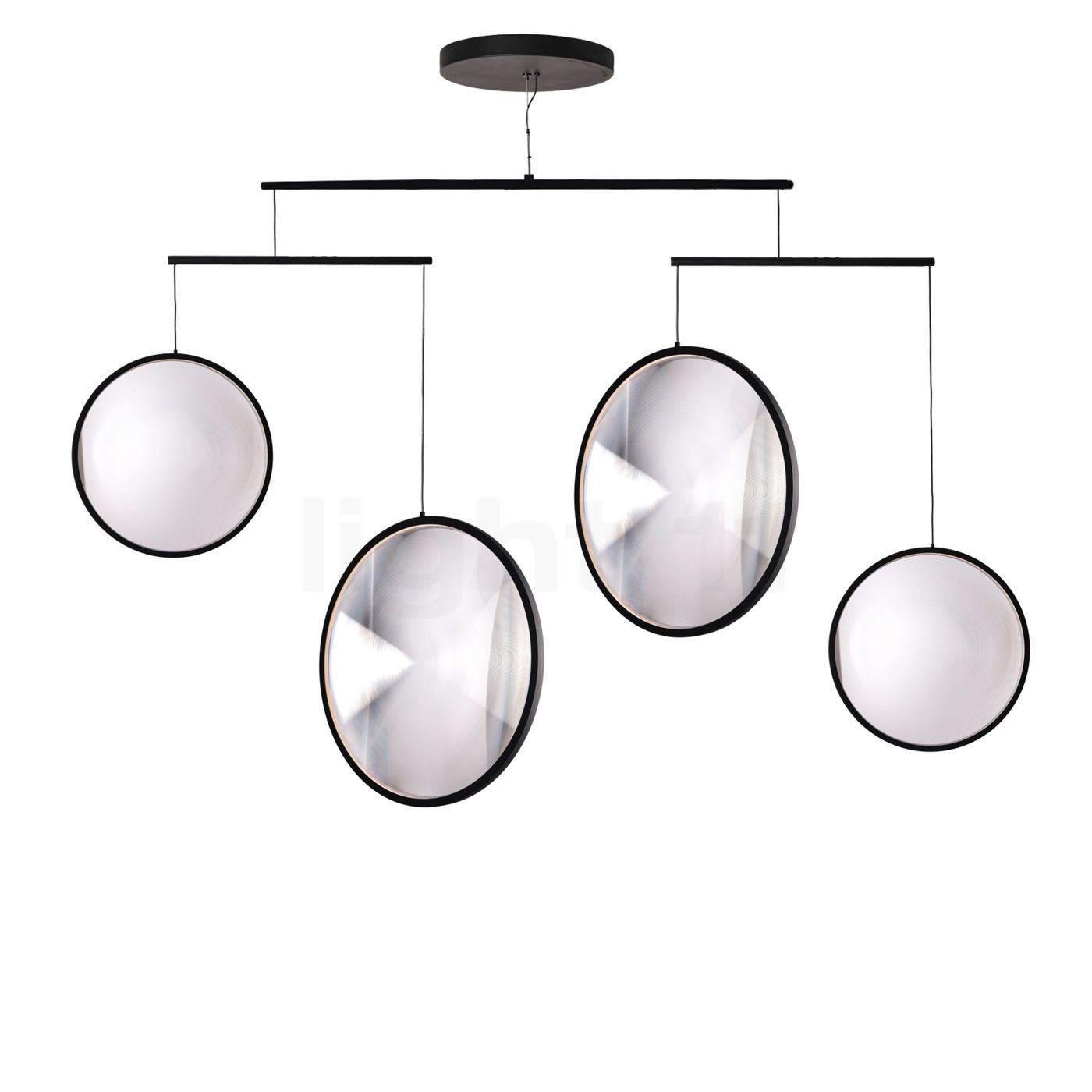 DCW Focus Kronleuchter LED 4-flammig, schwarz FOCUS X4 BLACK