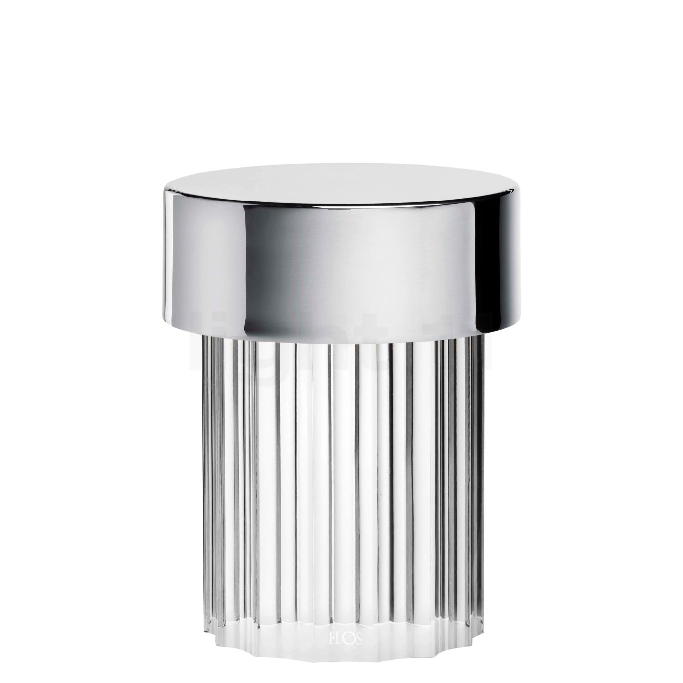 Flos Last Order Akkuleuchte LED, Edelstahl, Basis geriffelt F3694056