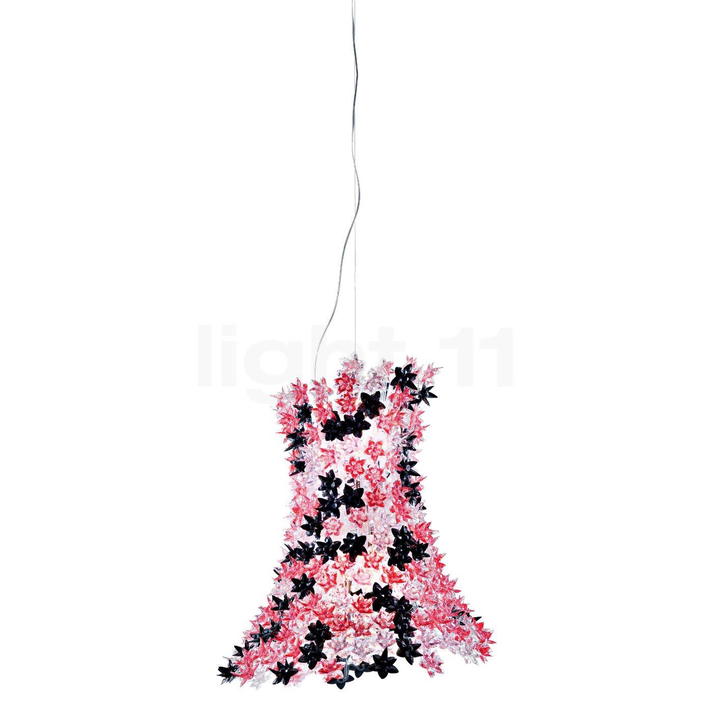 Kartell Bloom Pendelleuchte, rosa/schwarz 09250RN