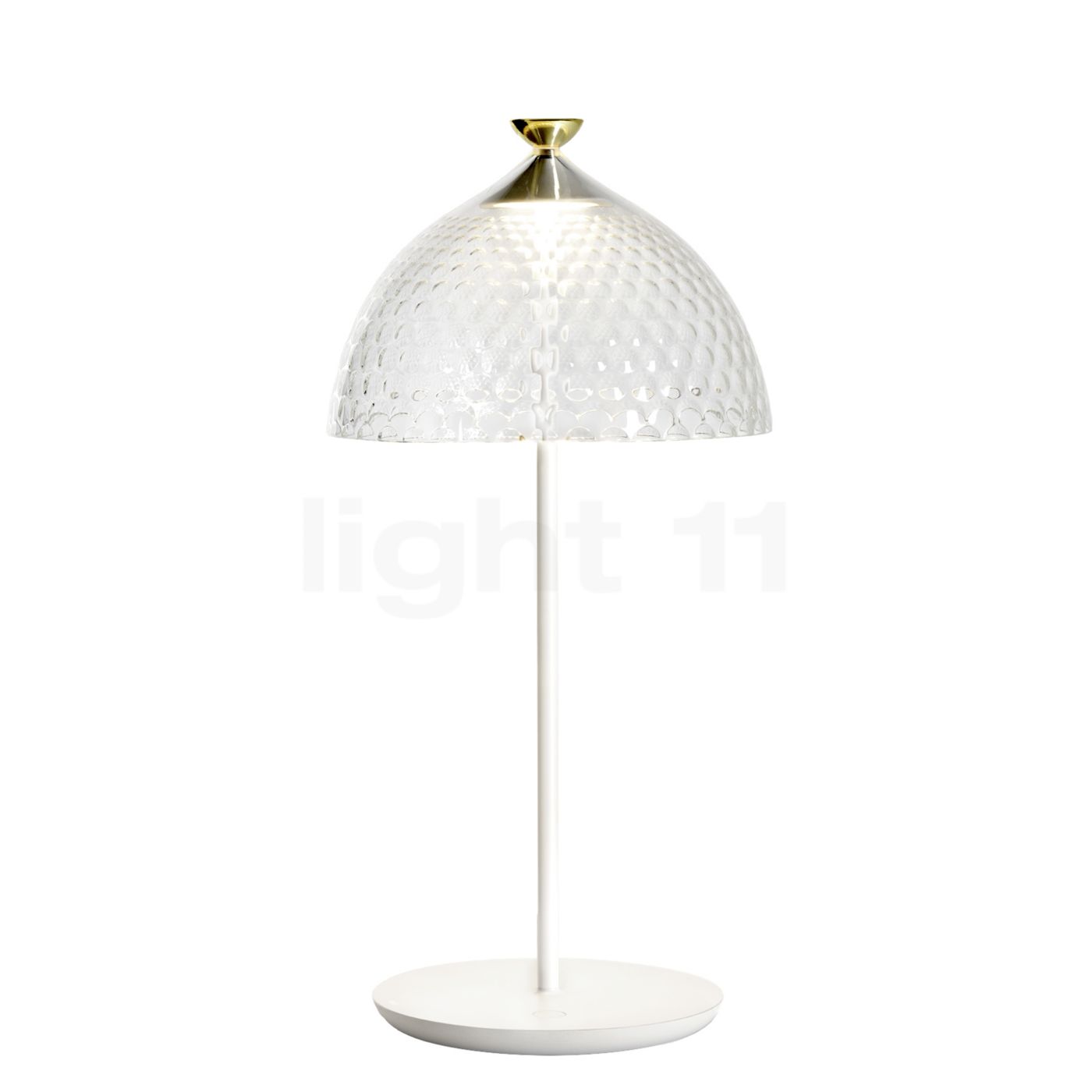 Kartell Pumo Lamp Tischleuchte LED, transparent/weiß G9500BT