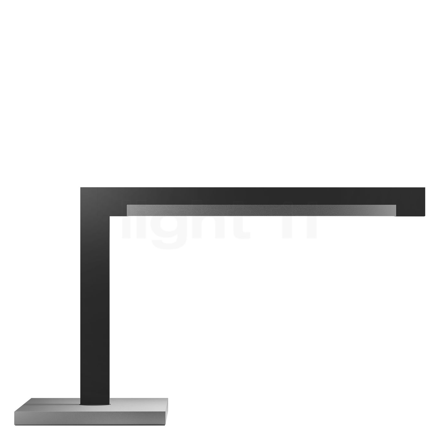 Light Point Inlay T2 Linear Tischleuchte LED, schwarz/silber 900051