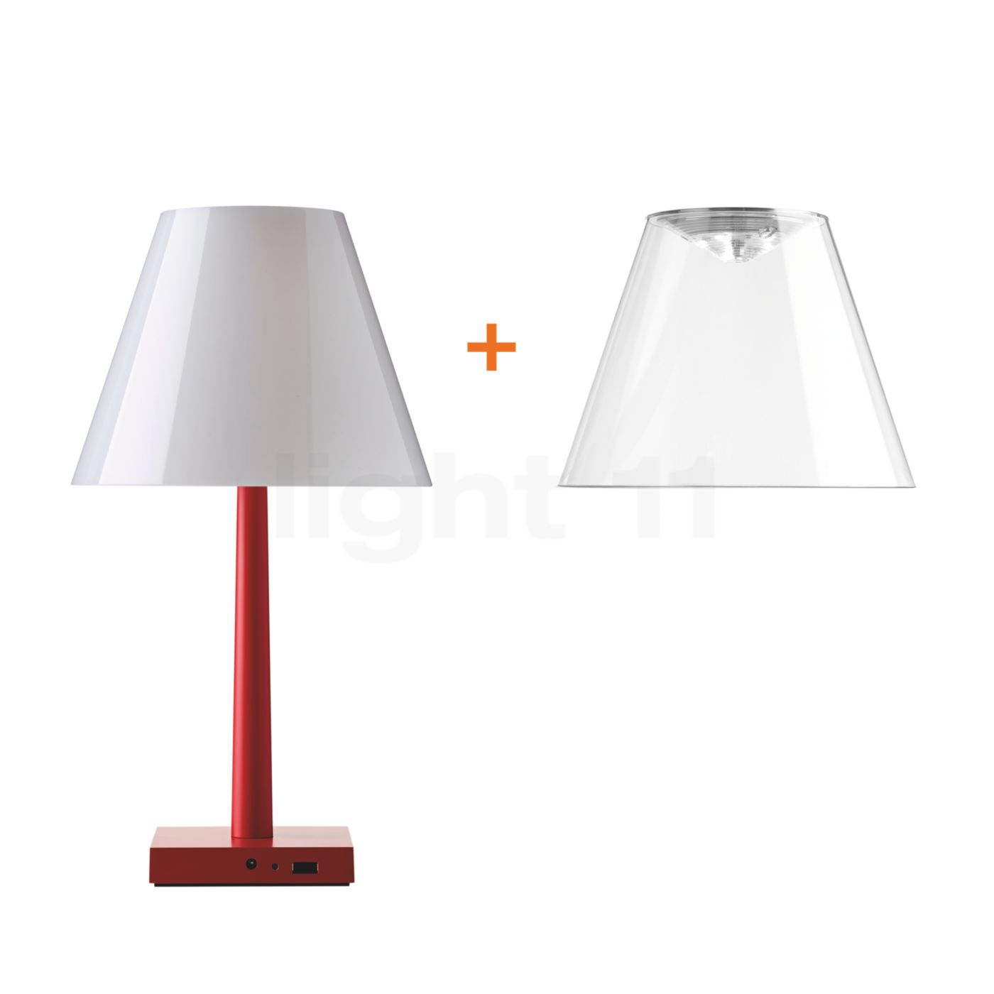 Rotaliana Dina+ LED, rot, inkl. 2 Schirme , Lagerverkauf, Neuware 1DPT101268EL0