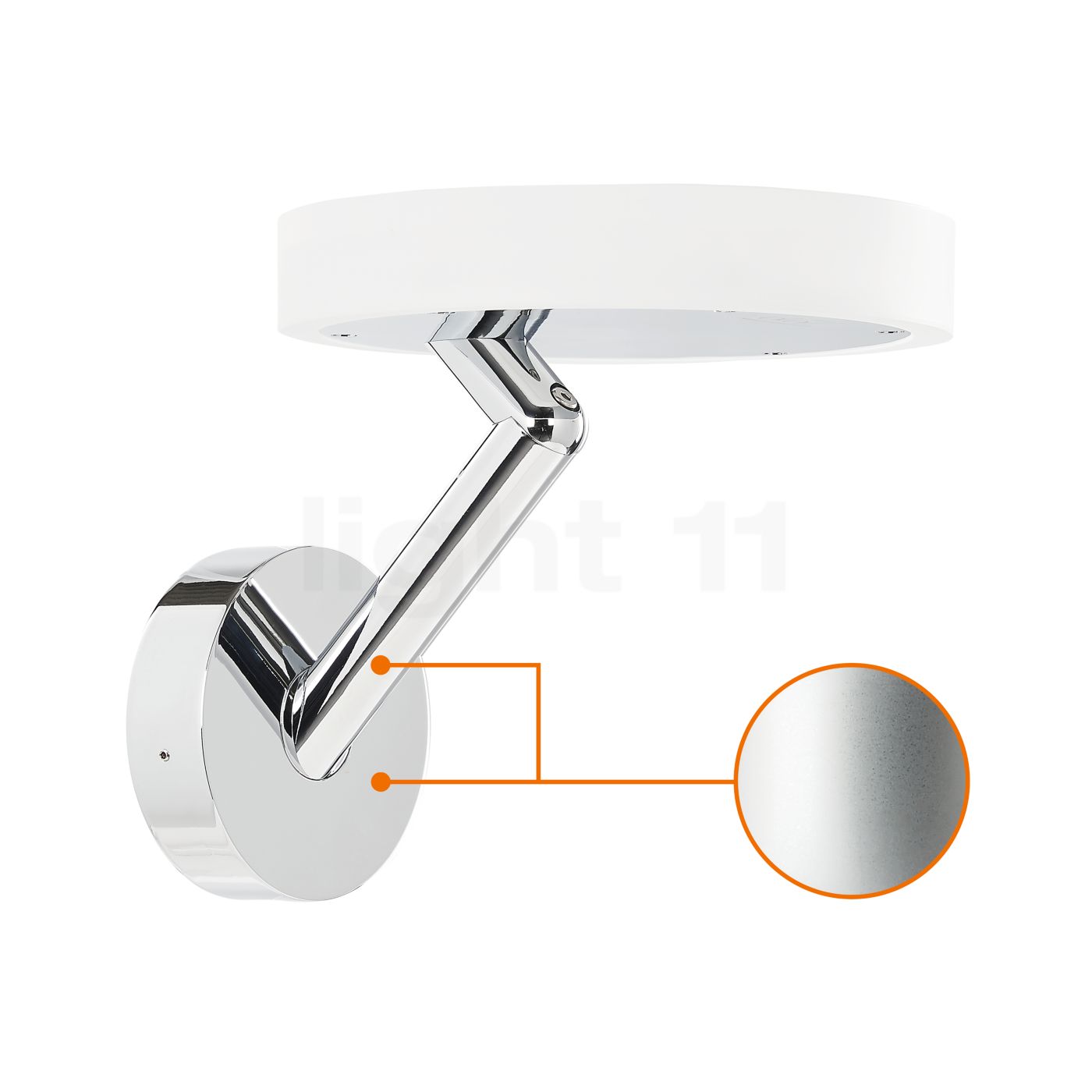 Top Light Allround Wandleuchte LED, chrom matt - 12 cm 7-2201211