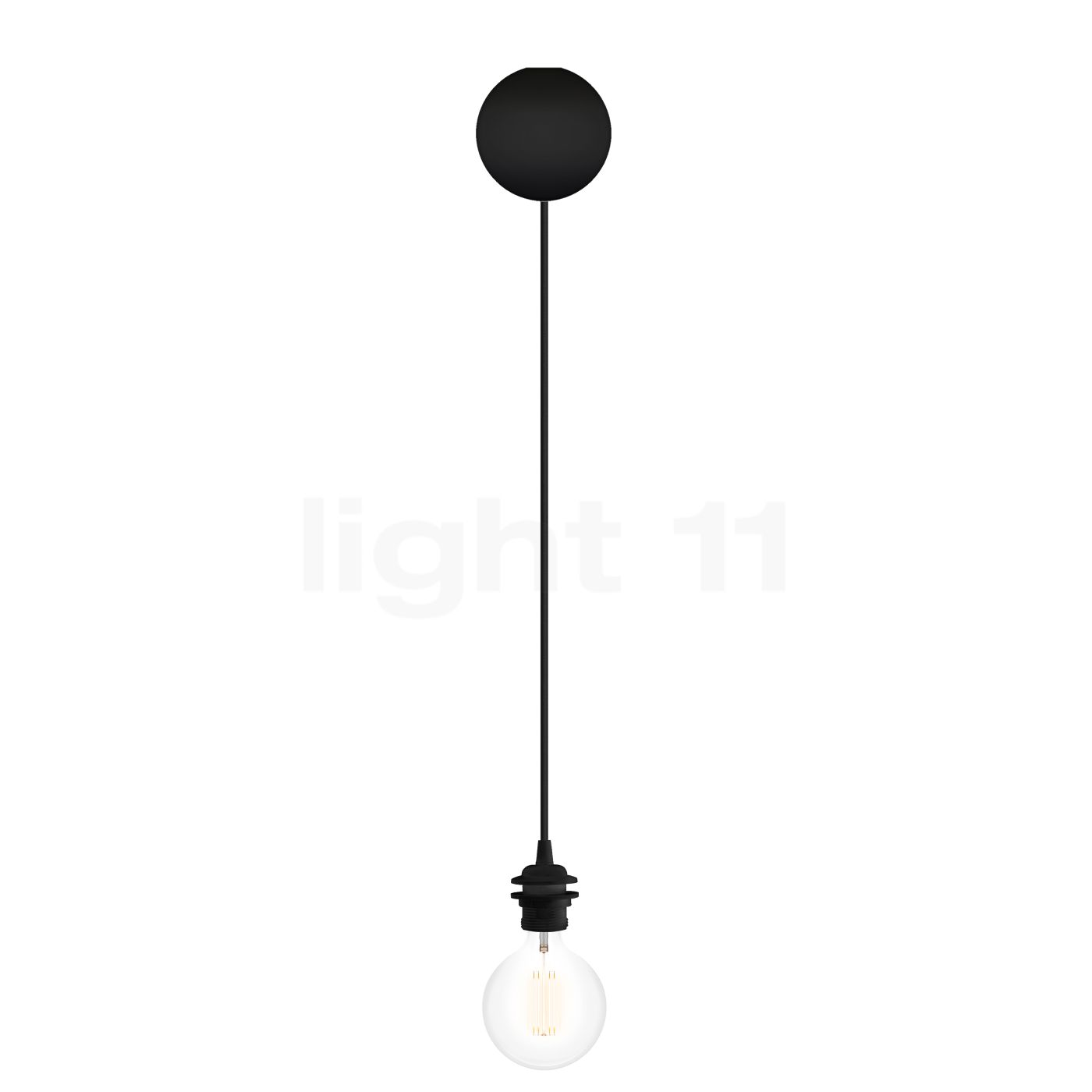 Umage Cannonball Pendelleuchte 1-flammig, schwarz mit Globelampe 4032+4034+4129