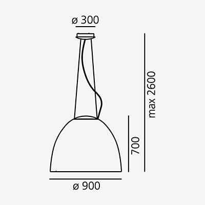 Artemide Schwarz - Pendelleuchte Nur - Aluminium - Designer Ernesto Gismondi - Bild 3