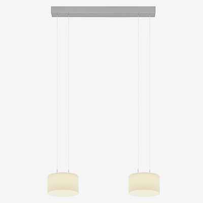 Bankamp Grand Flex Pendelleuchte LED 2-flammig, Aluminium eloxiert/Glas opal - ø20 cm