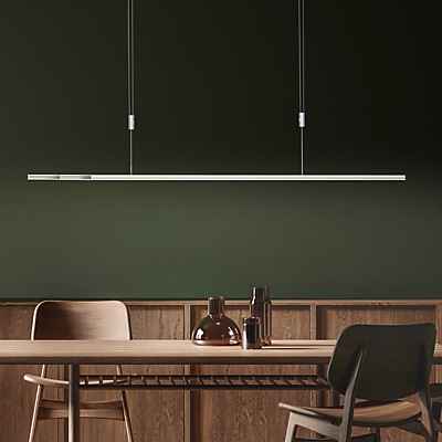 Bankamp Lightline Pendelleuchte LED, Nickel matt, Up- & Downlight günstig online kaufen