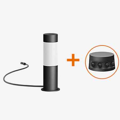 Bega Plug & Play 55008 - Pollerleuchte LED mit Erdspieß, graphit