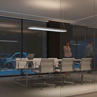 Belux Kido Pendelleuchte LED mit Tageslichtsensor, weiß - symmetrisch - 150 cm - 3.000 K