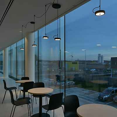 Belux U-Turn Pendelleuchte LED 3-flammig, schwarz - schaltbar
