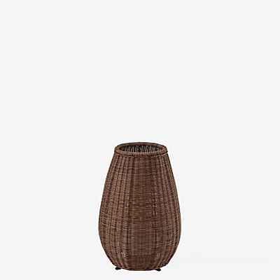 Bover LED-Tischleuchte Amphora, braun/rattan-braun, 47 cm günstig online kaufen