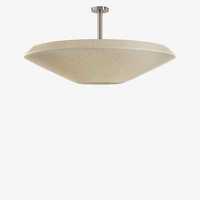 Bover Deckenlampe Siam 120, Höhe 36 cm, nickel/cremefarben günstig online kaufen