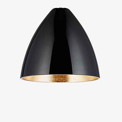 Bruck Glas für Silva außen - Ersatzteil, ø16 cm, schwarz/gold