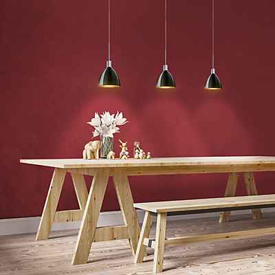 Bruck Silva Pendelleuchte LED - ø16 cm, chrom glänzend, Glas weiß/gold , Lagerverkauf, Neuware