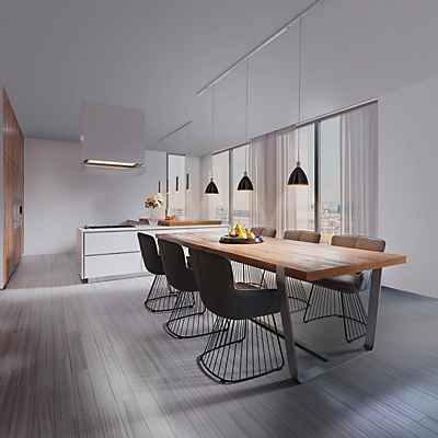 Bruck Silva Pendelleuchte LED für All-in Schiene - ø16 cm, weiß, Glas weiß/gold