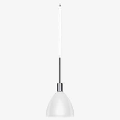 Bruck Silva Pendelleuchte LED für Maximum System - ø16 cm, chrom glänzend, Glas weiß