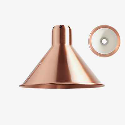 DCW Lampe Gras Lampenschirm classic konisch, Kupfer/weiß günstig online kaufen