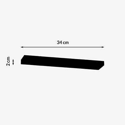 Decor Walther Slim Spiegelaufsteckleuchte LED, nickel satiniert - 34 cm