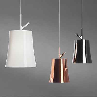 Foscarini Birdie Pendelleuchte, grau - grande , Auslaufartikel günstig online kaufen