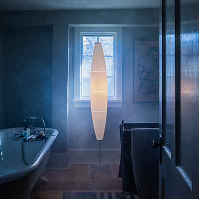 Foscarini Havana Stehleuchte, Body Aluminium/Schirm weiß günstig online kaufen