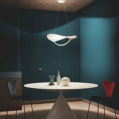 Foscarini Plena Pendelleuchte LED, weiß - schaltbar günstig online kaufen