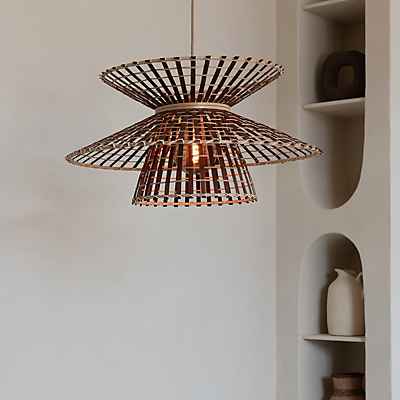 Good & Mojo Machu Picchu Pendelleuchte, natur/braun - 57 cm