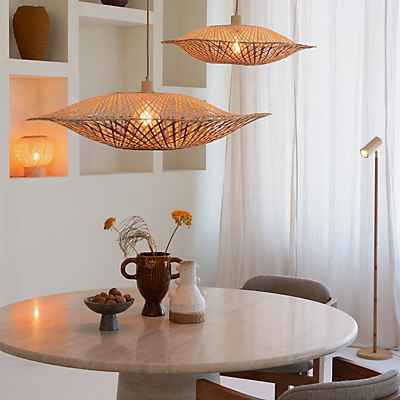 Good & Mojo Madura Pendelleuchte, natur/braun - 87 cm