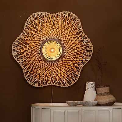 Good & Mojo Madura Wandleuchte, natur/braun - 87 cm