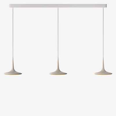 Grau Falling Leaf Pendelleuchte LED 3-flammig, sandweiß - 600 cm