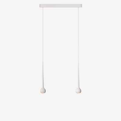 Grau Falling Sun Trace Pendelleuchte LED 2-flammig, weiß - 200 cm