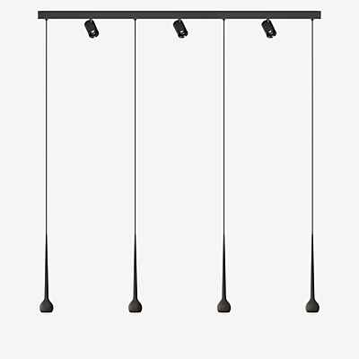 Grau Falling Sun Trace Pendelleuchte LED 7-flammig, schwarz - 600 cm