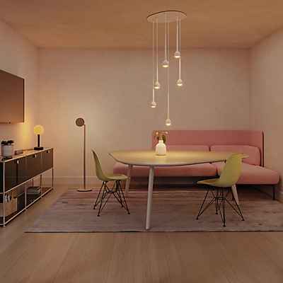 Grau Parrot Akku-Stehleuchte LED, schwarzmessing