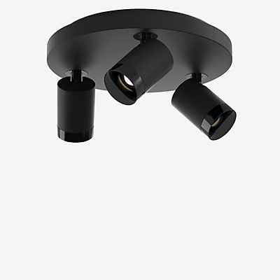 Grau Set Aufbaustrahler LED 3-flammig - rund, schwarz