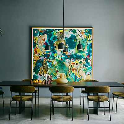 GUBI Kronleuchter Howard 4-flammig 134x103 cm weiß/gunmetal günstig online kaufen