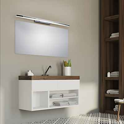 LED Wandleuchte Argo in Chrom 12W 850lm IP44 800mm günstig online kaufen