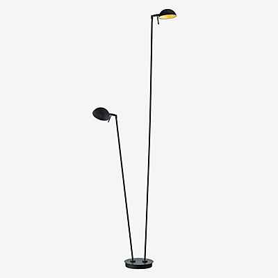 LED-Stehleuchte Samy 2-flammig 180cm schwarz/gold günstig online kaufen