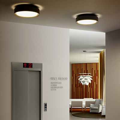 Marset Plaff-on! IP54 Deckenleuchte LED, schwarz - ø50 cm