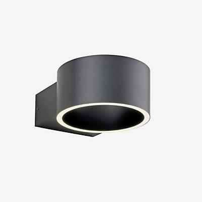 PURE LED-Wandleuchte Clipse, grau, Aluminium, Ø 15 cm günstig online kaufen