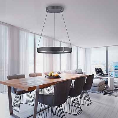 Neuhaus PURE® by Paul Neuhaus E-Clipse Pendelleuchte LED, mystic grey - ø70 cm - e-LIFT®