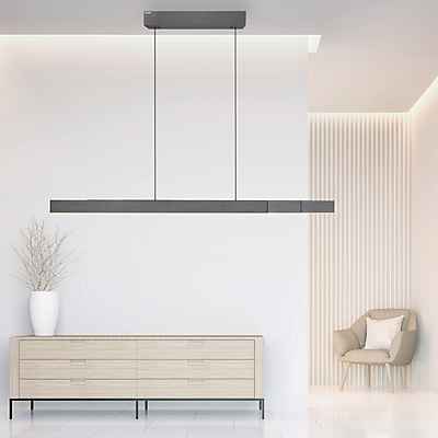 Neuhaus PURE® by Paul Neuhaus Moto-Rise Pendelleuchte LED, platin gebürstet - e-SLIDE® - e-LIFT®