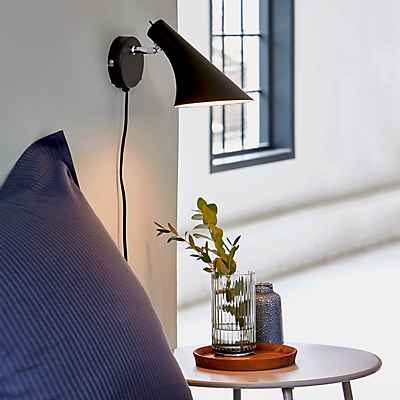 Wandlampe Vanila, Schalter, Steckerkabel, schwarz günstig online kaufen