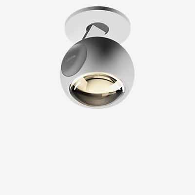 Occhio Io Pico Flat C Strahler LED, Kopf weiß glänzend/Abdeckung chrom glänzend/Body chrom glänzend/Fuß weiß glänzend - 2.700 K 5V40028BCCB