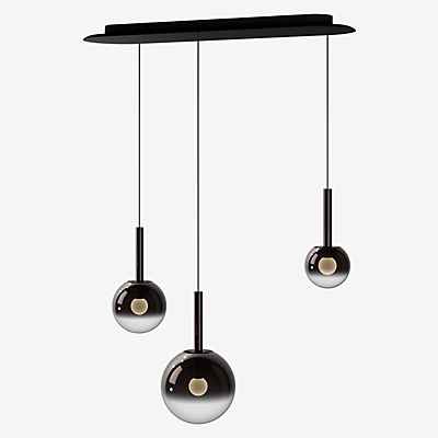 Occhio Luna Sospeso Cloud 3 L Fix 270 Pendelleuchte LED, Kopf phantom/Baldachin schwarz matt - ø12,5 cm/ø16 cm/ø20 cm