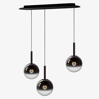 Occhio Luna Sospeso Cloud 3 L Fix 270 Pendelleuchte LED, Kopf phantom/Baldachin schwarz matt - ø20 cm/ø20 cm/ø20 cm