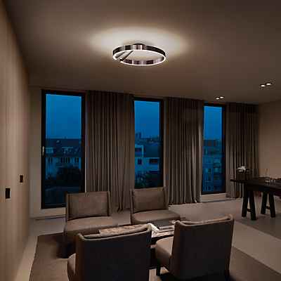 Occhio Mito Aura 60 Wide Wand- und Deckenleuchte LED, Kopf phantom/Body schwarz matt - Occhio Air