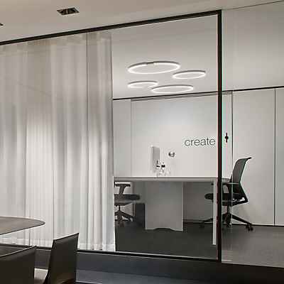 Occhio Mito Soffitto 60 Up Narrow Wand- und Deckenleuchte LED, Kopf silber matt/Abdeckung weiß matt - Occhio Air